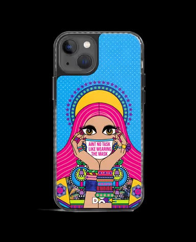 "Ain’t No Task Like Wearing the Mask" Pop Art Phone Case (Iphone 15 )